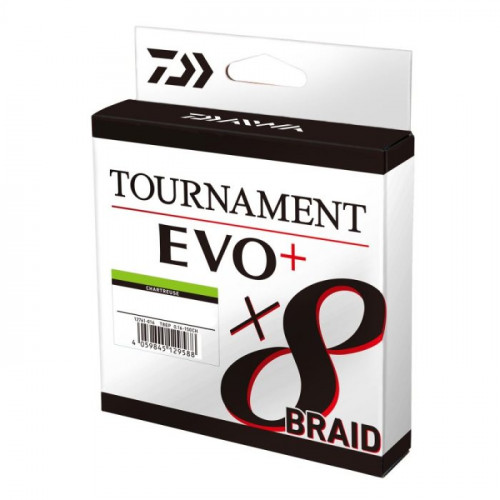 Плетено влакно Daiwa TOURNAMENT X8 BRAID EVO+ CHARTREUSE (жълто) - 135m_Daiwa