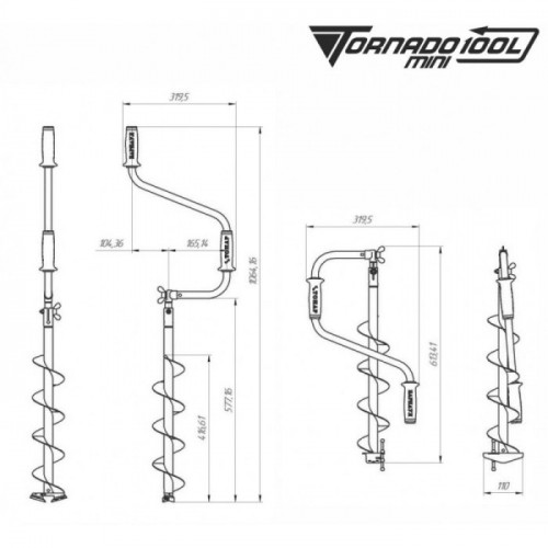 Ледобур Тонар ТОРНАДО-М2 МИНИ - 100mm_ТОНАР