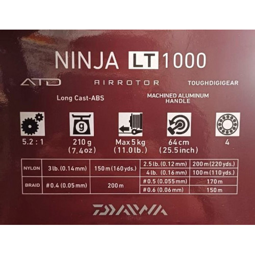 Макара с преден аванс DAIWA 18 NINJA LT_Daiwa