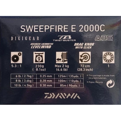 Макара с преден аванс DAIWA SWEEPFIRE EC_Daiwa