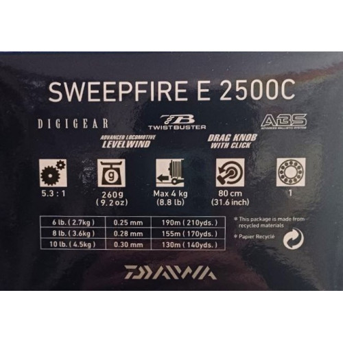 Макара с преден аванс DAIWA SWEEPFIRE EC_Daiwa