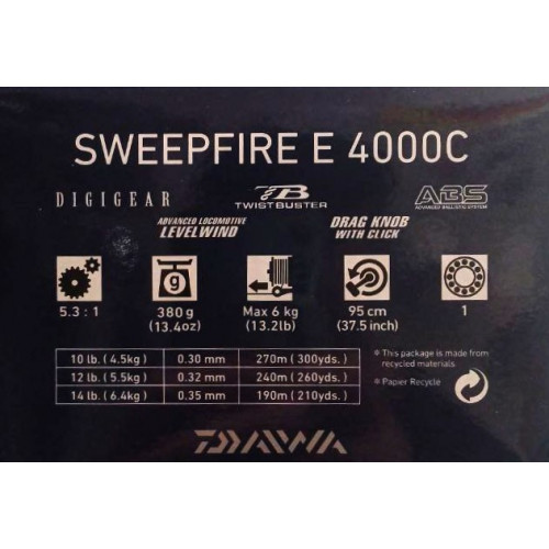 Макара с преден аванс DAIWA SWEEPFIRE EC_Daiwa