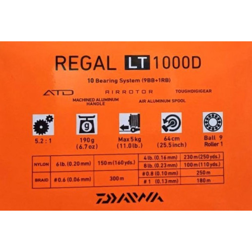 Макара с преден аванс - DAIWA 18 REGAL LT_Daiwa