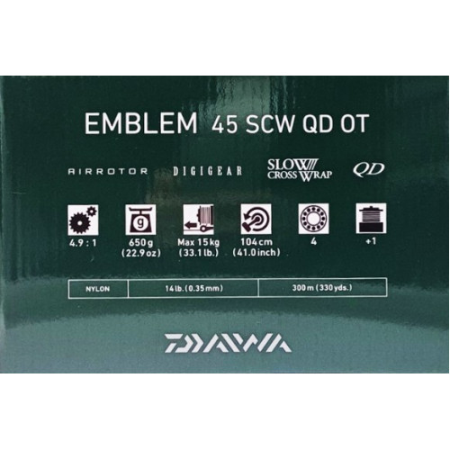 Шаранджийска макара DAIWA 20 EMBLEM 45 SCW QD OT_Daiwa