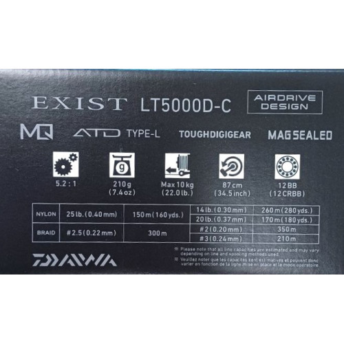 Топ модел макара - 22 DAIWA EXIST (G) LT MQ_Daiwa