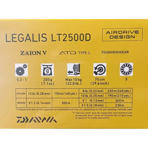 Макара с преден аванс DAIWA LEGALIS LT 23_Daiwa