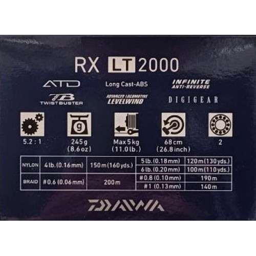 Макара с преден аванс Daiwa 20 RX LT |_Daiwa