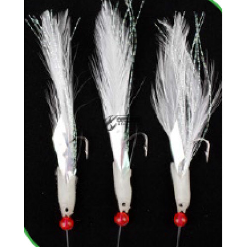 Чепаре Rig4 Mackerel Feathers White/Flashabou 3 #2/0 Silver Hook_Ron Thompson