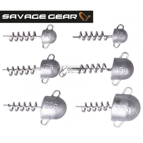 Джиг глави за силикони - CORK SCREW HEADS_Savage Gear