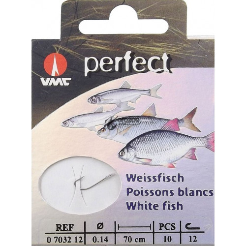 Вързани куки VMC Perfect White fish CRYSTAL за фин риболов на мирни риби_VMC
