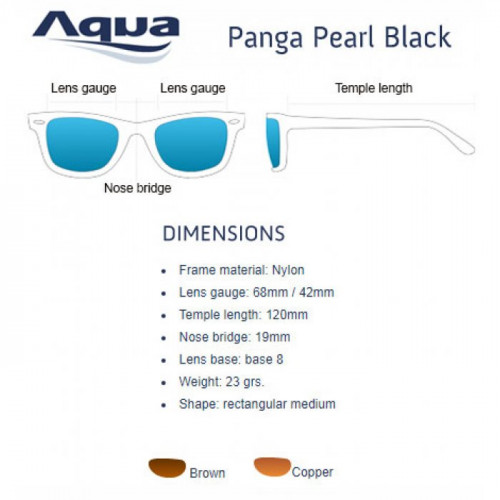 Слънчеви очила AQUA PANGA PEARL BLACK_AQUA