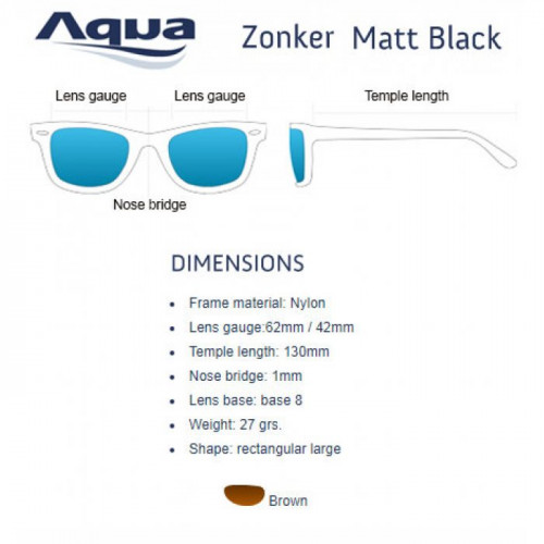 Слънчеви очила AQUA ZONKER BLACK MATT_AQUA