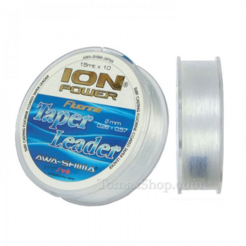 AWA-SHIMA ION POWER TAPER LEADER 10x15m 0.31>0.57, монофилно влакно шоклидер_AWA-SHIMA