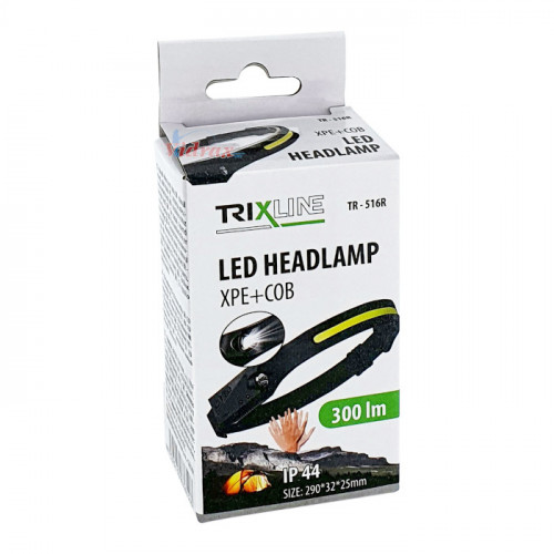 Фенер челник със сензор зареждащ USB LED Headlamp XPE+COB TR-516R - TRIXLINE_TRIXLINE