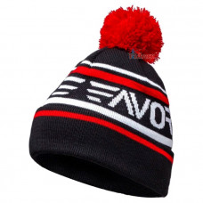 Зимна шапка Black/Red с бяло лого - Favorite