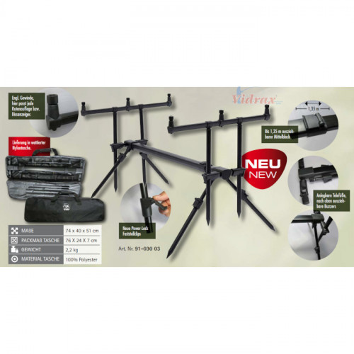 Шаранска стойка Aluminium Rod Pod 9103003 - Behr_Behr angelsport