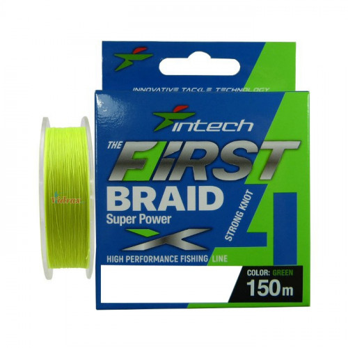 4 Нишково влакно First braid PE X4 #0.3 0.09 мм 150 м - Intech_Intech