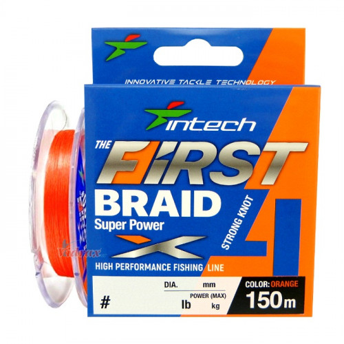 4 Нишково влакно First braid PE X4 #2.5 0.26 мм 150 м - Intech_Intech