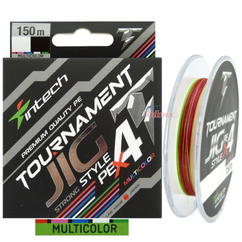 4 Нишково влакно Tournament Jig Style PE X4 150 м #0.6 0.132 мм Multicolor - Intech_Intech