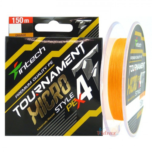 4 Нишково влакно Tournament Micro Style PE X4 150 м #0.03 0.09 мм Orange - Intech_Intech