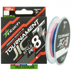 8 Нишково влакно Tournament Jig Style PE X8 150 м #0.6 0.128 мм Multicolor - Intech