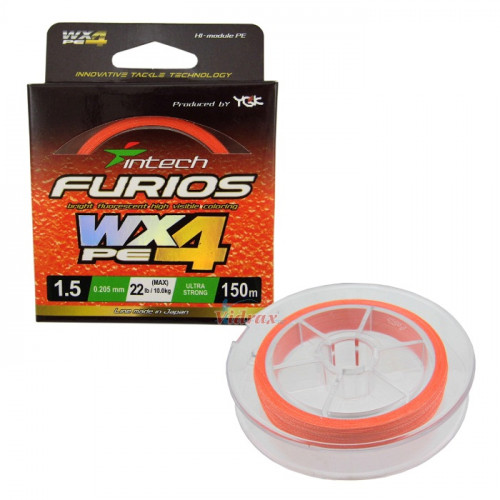 Влакно Furios PE WX4 #1.0 - 150 м - Intech_Intech