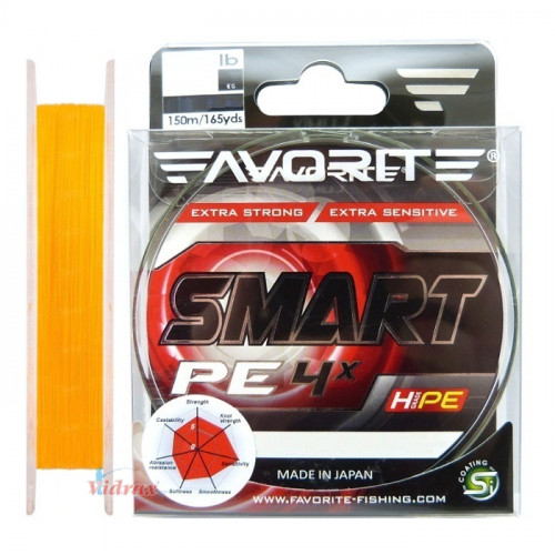 Влакно Smart PE 4x #0.4 150 м Orange - Favorite_FAVORITE