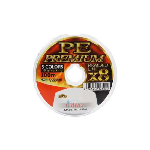 Влакно Ultra PE Premium x8 100 м #0.8 - 0.15 мм - Sasame_SASAME