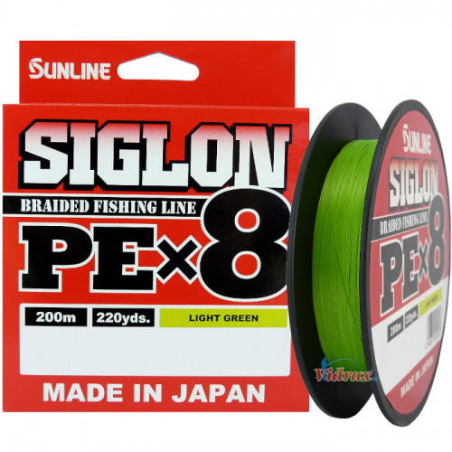 8 Нишково влакно Siglon PE X8 #1.0 0.171 мм 200 м Цвят Светло Зелен - Sunline_SUNLINE
