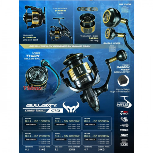 Макара Bullgaty Ci-5 2000SW - Gawas_GAWAS