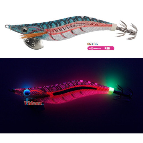 Калмарети EGI-OH Live Neonbright 3.0 90 мм 15 г Цвят 063 NBR/RED - Yamashita Yamashita Калмарети за риболов