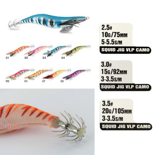Калмарети Seika Squid Jig VLP Camo 3.5 Цвят 07 4566107 - Tubertini TUBERTINI Калмарети за риболов