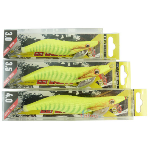 Калмарети EGI SHOKKI 2.5 80 мм 5 сек/м IERS25Y - Ryoshi Ryoshi Калмарети за риболов