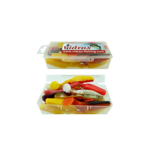 Кутия със силиконови рибки Mann`s 20 броя смес - Vidrax VIDRAX Силикони