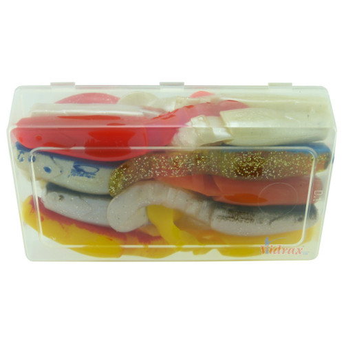 Кутия със силиконови рибки Mann`s 20 броя смес - Vidrax VIDRAX Силикони