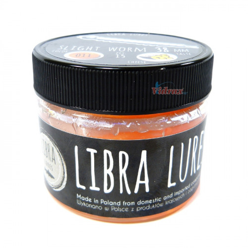 Силиконова примамка Slight Worm 38 мм Цвят 011 (сирене) - Libra Lures_Libra Lures