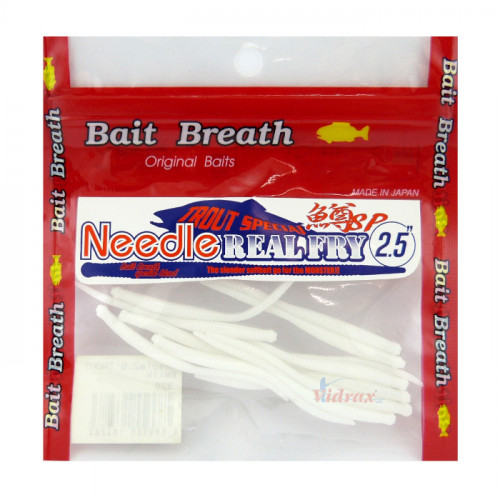 Силиконова примамка Needle Trout Real Fry 2.5 63 мм Цвят Milk - Bait Breath_Bait Breath