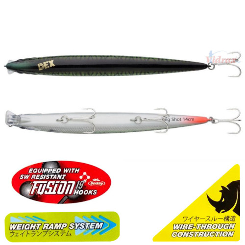 Воблер DEX Long Shot 18 см 28.7 гр Sinking Цвят Green Mackerel 1550596 - Berkley-Berkley-vi-21866