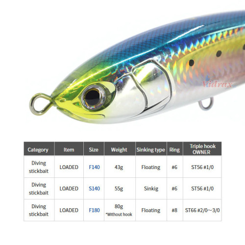 Воблер Loaded F 180 мм 80 г Цвят 004 Glow CLD180004 - Maria-Maria-vi-21392