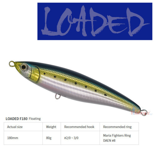 Воблер Loaded F 180 мм 80 г Цвят 004 Glow CLD180004 - Maria-Maria-vi-21392