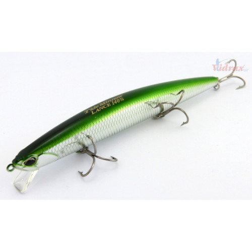 Воблер Tide Minnow Lance 140S Цвят ASA0570 Green Back Silver - Duo Duo Воблери за риболов