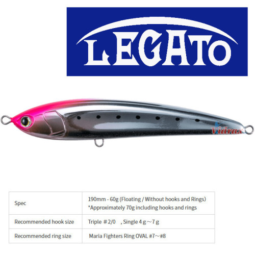 Воблер Legato F 190 мм 60 г Цвят 009 CLG190009 - Maria-Maria-vi-21394