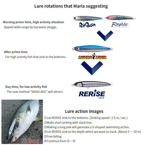 Воблер Rerise S 105 мм 40 г Цвят 009 CRP10509 - Maria Maria Воблери за риболов