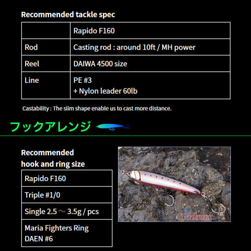 Воблер Rapido F 160 мм 50 г Цвят B05D CRP160B05D - Maria Maria Воблери за риболов