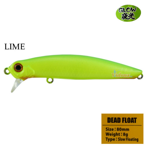 Воблер Dead Float 80 Slow Floating 8 гр LIME - Jackson-JACKSON-vi-22294