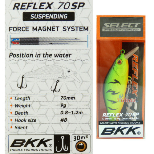 Воблер Reflex 70SP 9 гр Цвят #01 18706906 - Select SELECT Воблери