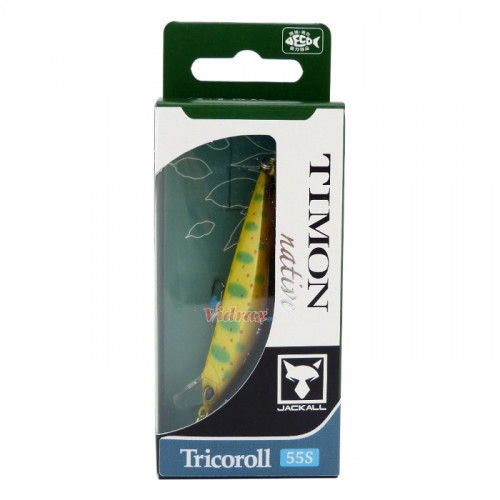 Воблер Timon Tricoroll 55S 5.5 см 3.5 г Цвят Hl Black Gill - Jackall_JACKALL