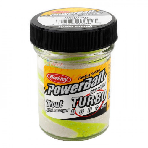 Паста с блестящ ефект PowerBait Glitter Turbo Dough White Chartreuse 1078243 - Berkley_Berkley