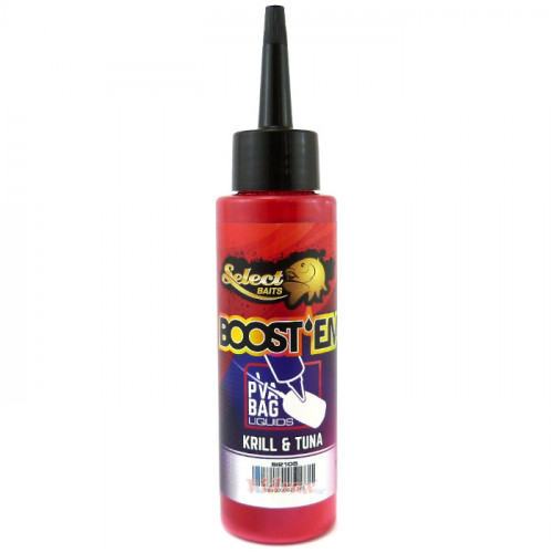 Течна добавка PVA Boost`em Liquid 115 мл Krill & Tuna (крил & риба тон) Red SL2105 - Senzor Planet_Senzor Planet