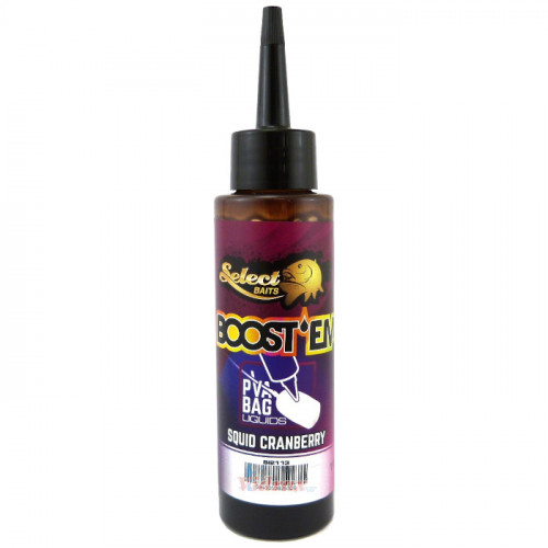 Течна добавка PVA Boost`em Liquid 115 мл Squid Cranberry (калмар и червена боровинка) Brown SL2113 - Senzor Planet_Senzor Planet